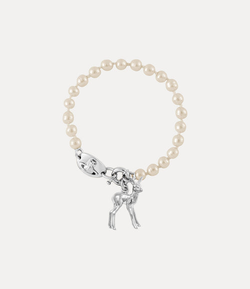 VIVIENNE WESTWOOD Monette Pearl Platinum Bracelet | 西太后 珍珠手鏈 (銀色) - LondonKelly 英國名牌代購