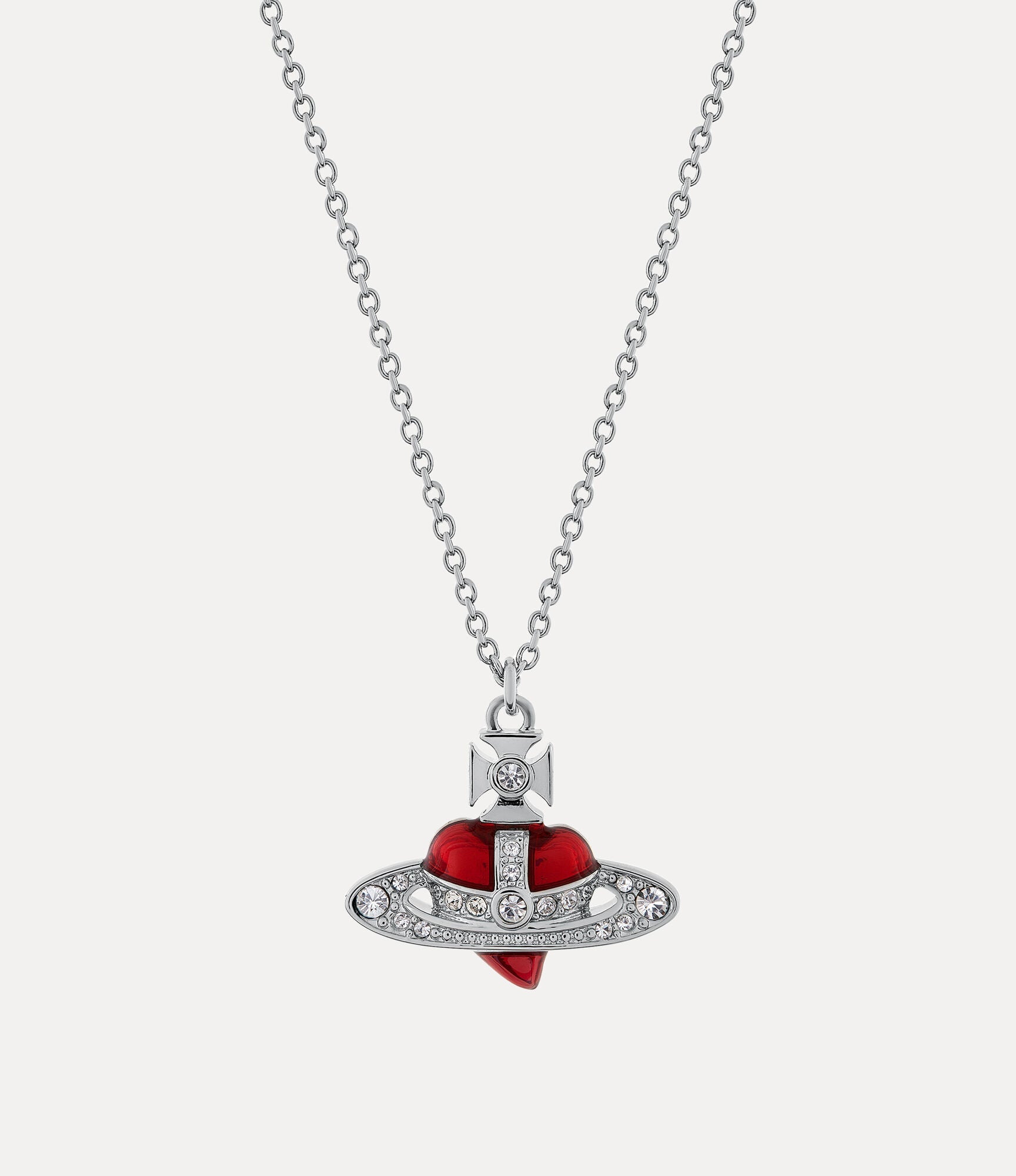 VIVIENNE WESTWOOD New Diamante Heart Pendant Necklace | VIVIENNE