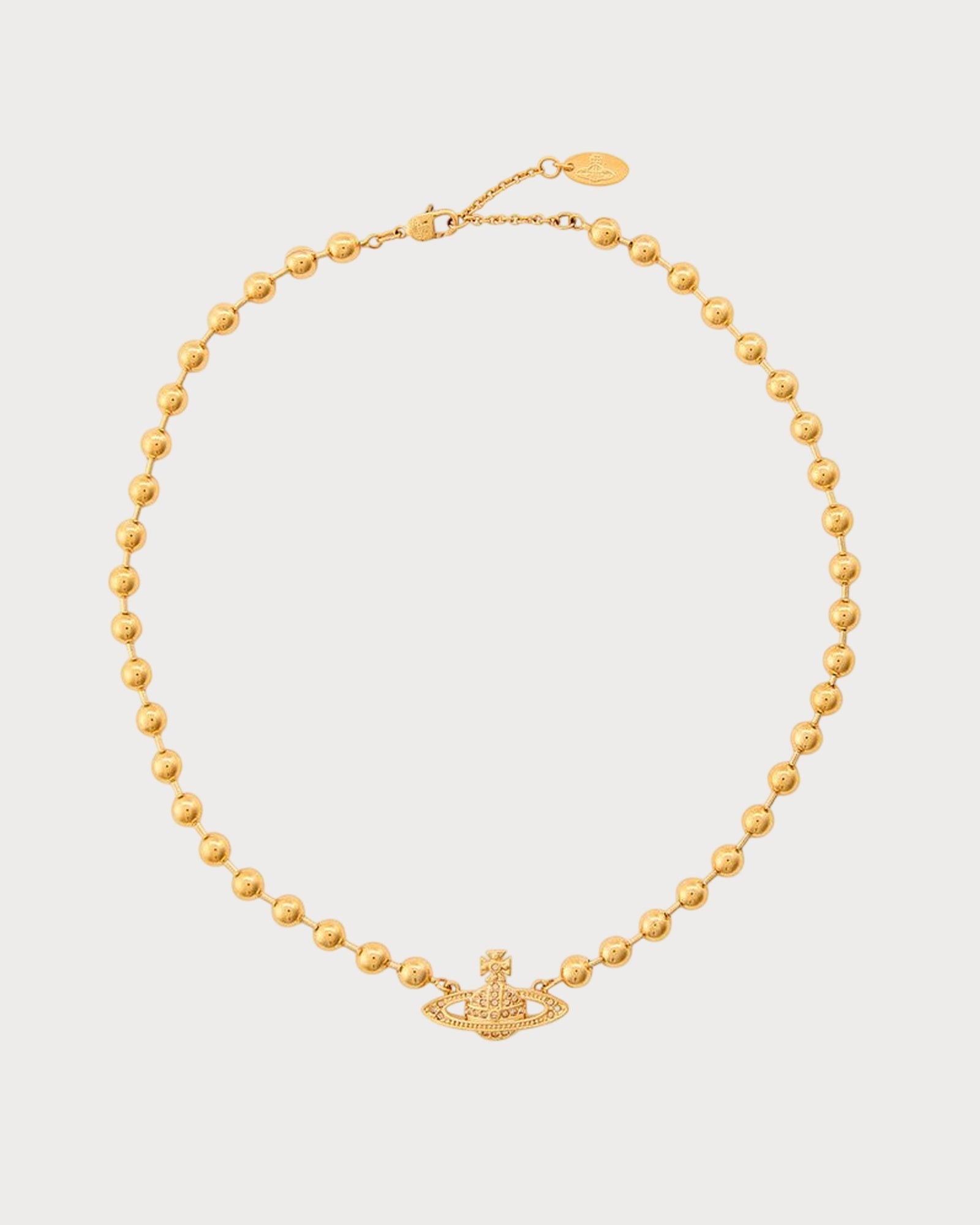 VIVIENNE WESTWOOD Thames Bas Relief Orb Necklace قلادة(迷你/ذهبي