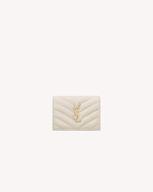 YSL SAINT LAURENT Cassandre Matelasse Flap Card Case In Grain Leather | 聖羅蘭 銀包 (多色) - LONDONKELLY 英國名牌代購