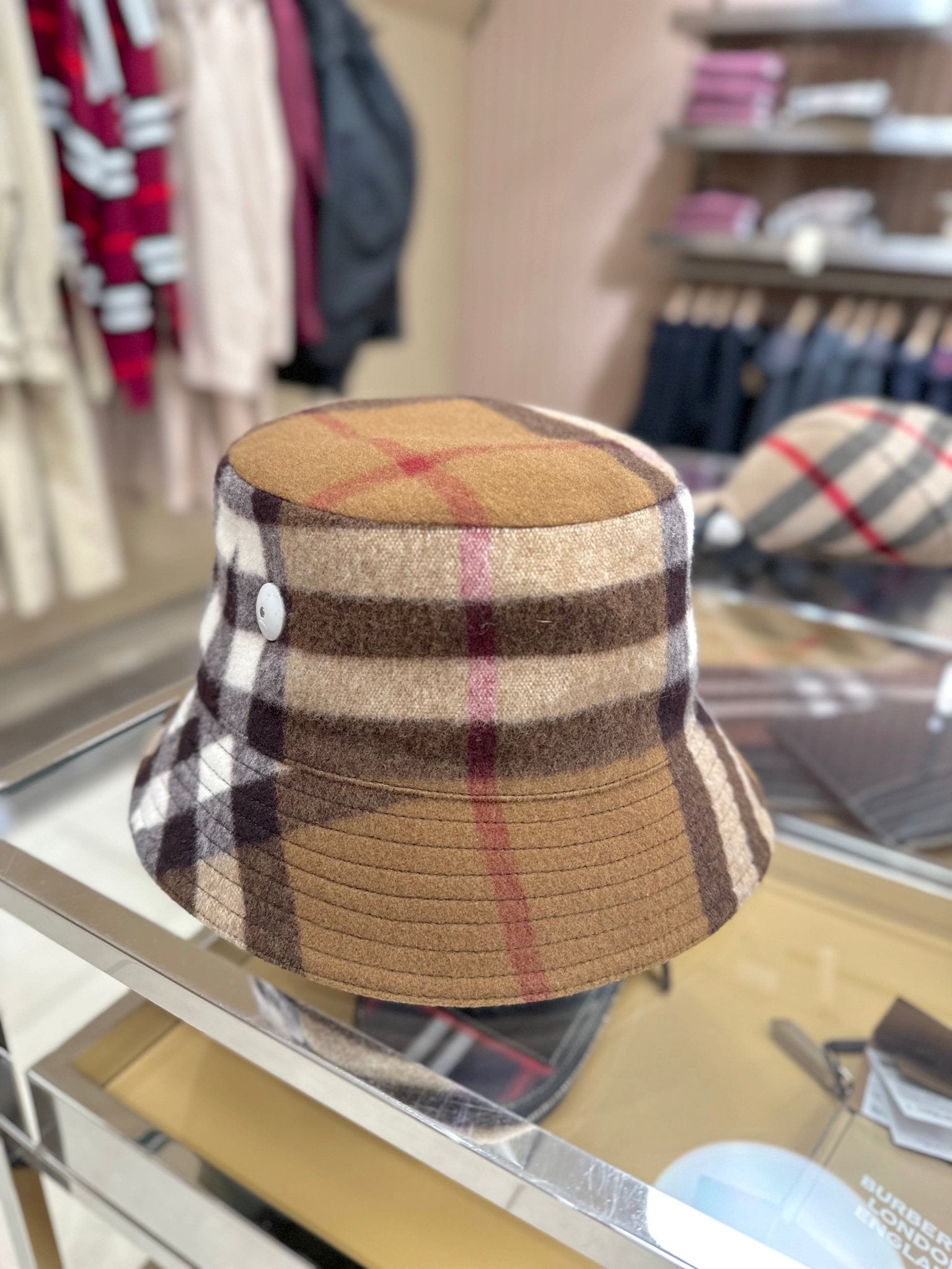 BURBERRY Cotton Bucket Hat Cotton Canvas(Dark Brown) | LONDONKELLY