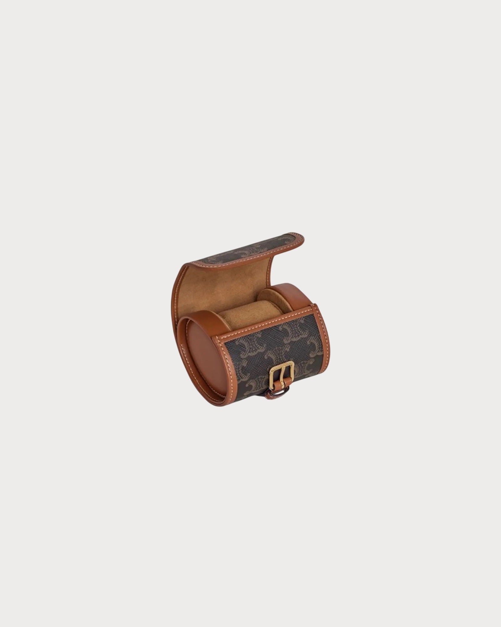 CELINE Triomphe Canvas Single Watch Case(Tan) | LONDONKELLY
