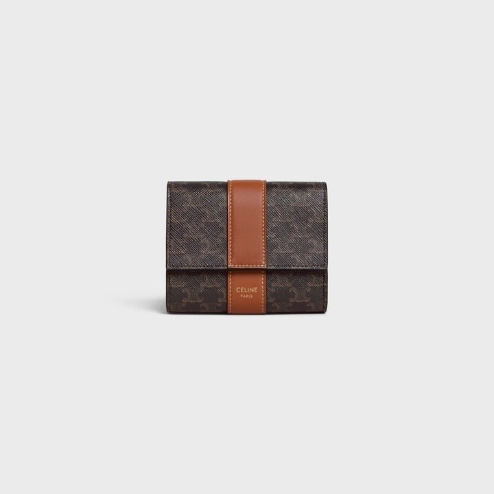 CELINE Triomphe Canvas Trifold Wallet(Small/2 Colors