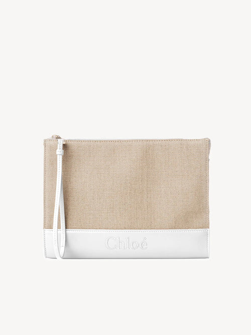 CHLOE Sense Zipped Pouch | 蔻依 手袋 (White)