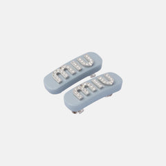 MIU MIU Plexiglas and Metal Hair Clip | 繆繆 髮夾一對 (Blue)