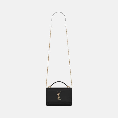 YSL SAINT LAURENT Sunset Chain Wallet | 聖羅蘭 銀包連鏈帶 (黑色)